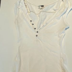 White Free People Plunge Tee Size XS WORN ONCE